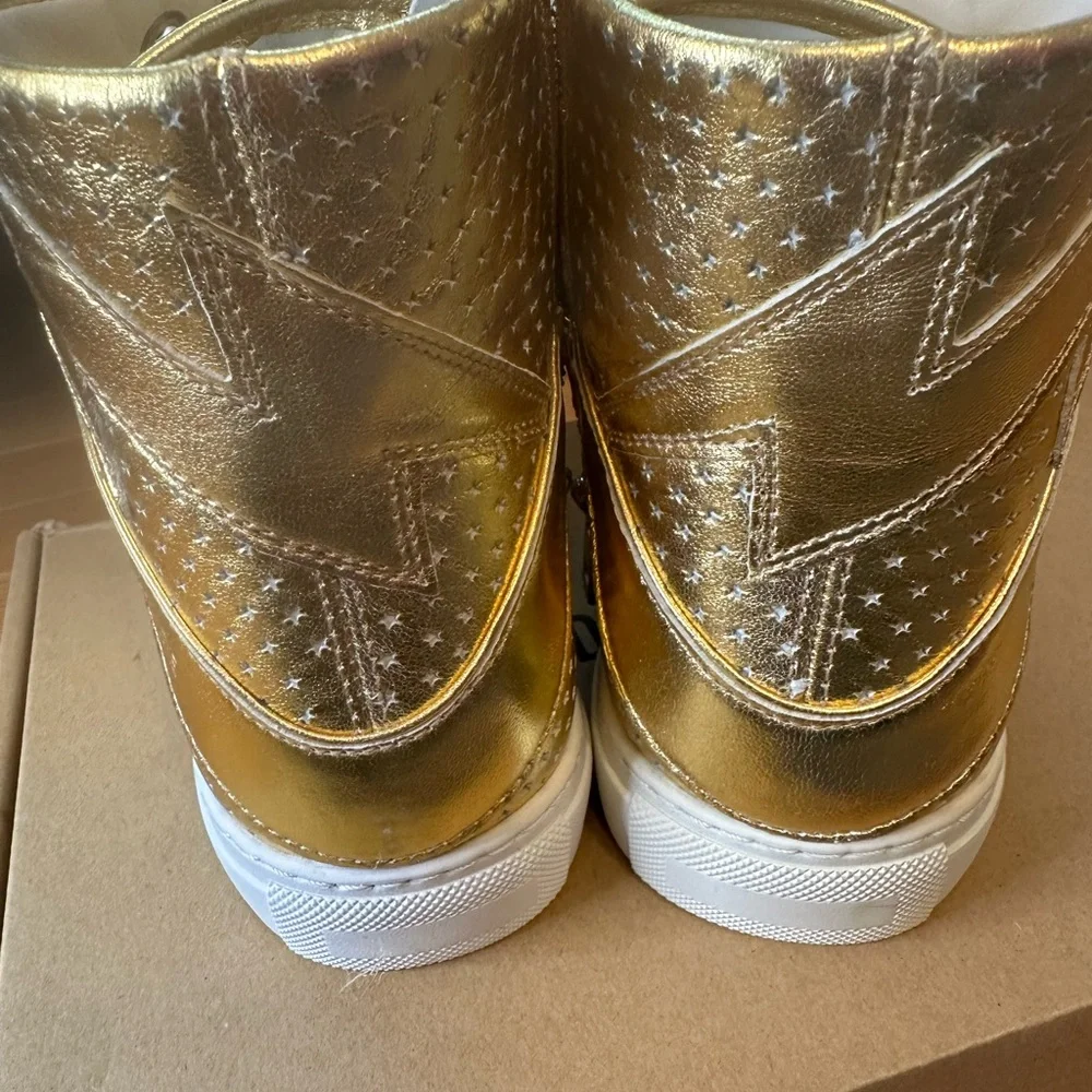 Zadig & Voltaire High Flash Metallic Hi-Tops NIB - Picture 8 of 10